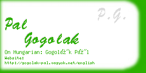 pal gogolak business card
